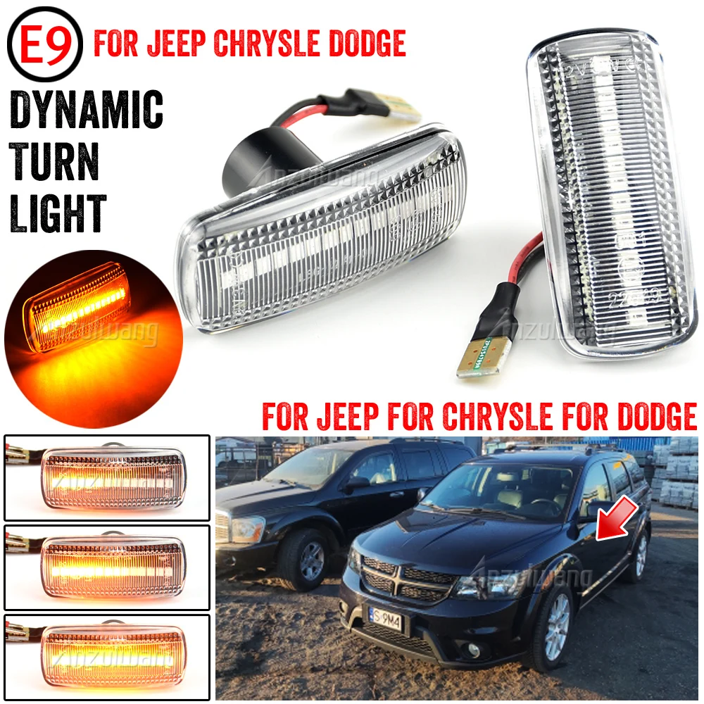Для Jeep Compass Grand Cherokee Chrysler 200 300C Dodge Journey Avenger Lancia светодиодные боковые габаритные