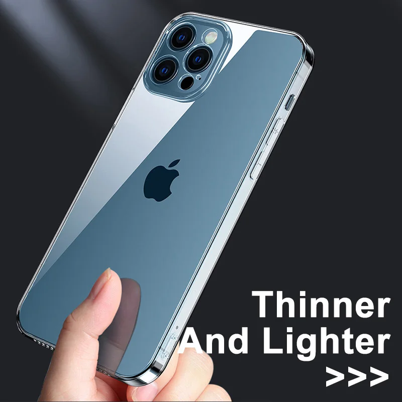 Прозрачные чехлы для телефонов iPhone 14 13 12 11 X XR Xs Max Pro mini Прозрачная задняя крышка