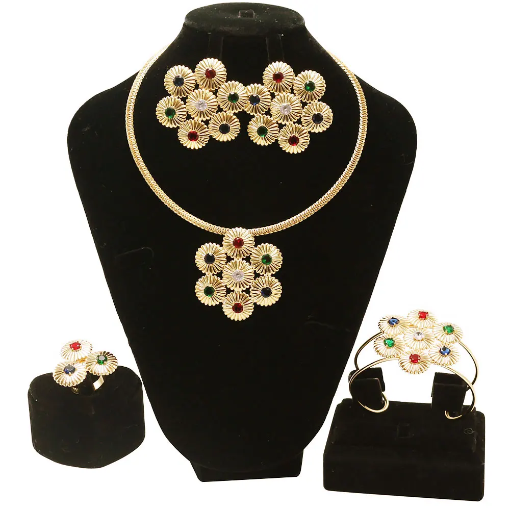 

Dubai Jewelry Sets For Women Necklace Earrings Bracelet Set Designed For Beautiful Noble Women Wedding Party Prom Jewelry