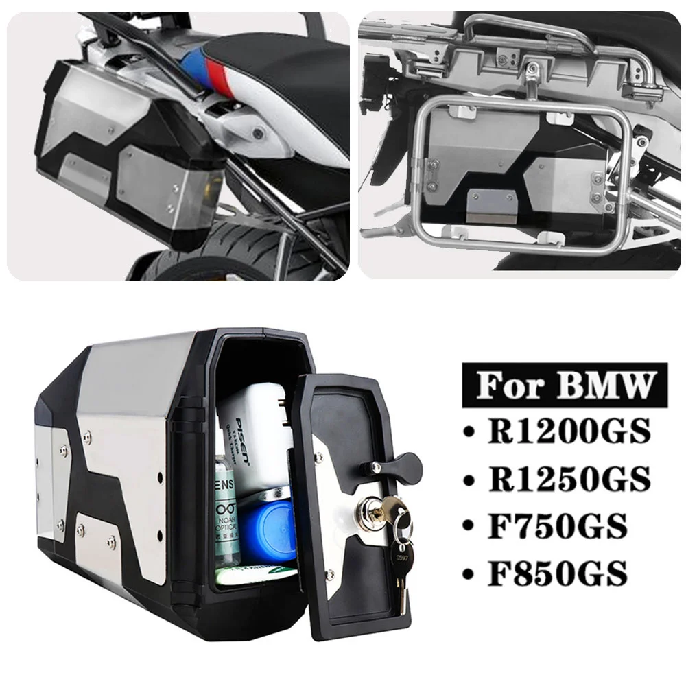 

New Arrival! Tool Box For BMW r1250gs r1200gs lc & adv Adventure 2002 2008 2018 for BMW r 1200 gs Left Side Bracket Aluminum box