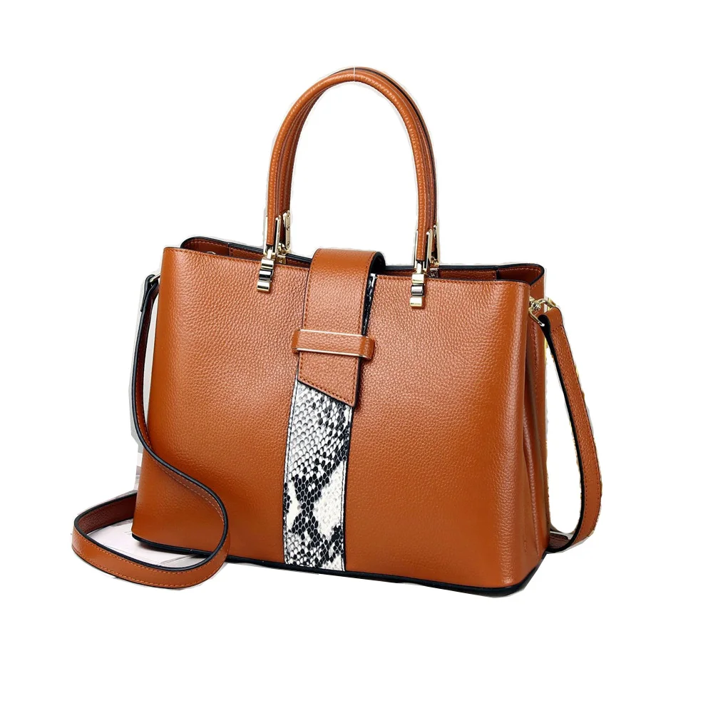 

Large Genuine Leather Bags Luxxury Handbags for Women Real Cowhide Tote Bag Serpentine Big Female Handbag Bolsa Feminina
