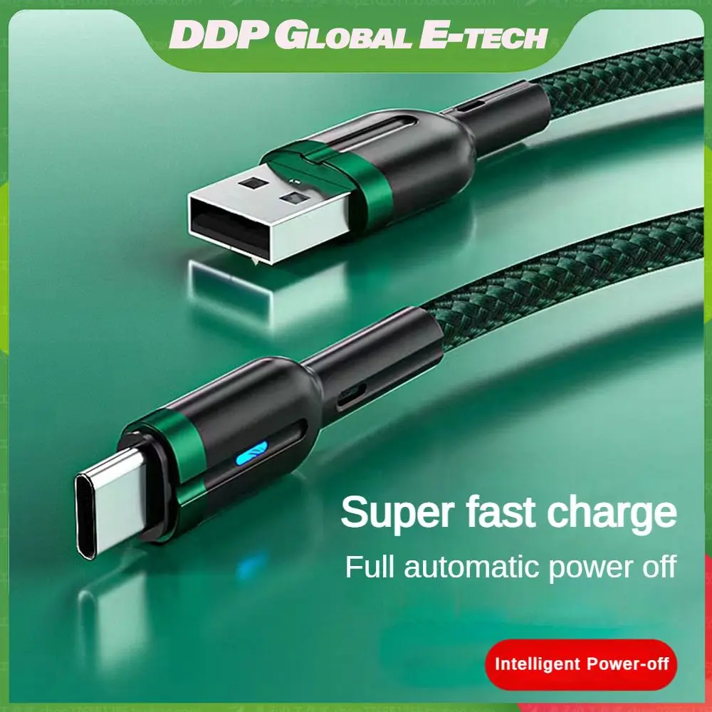 

Magnetic Fast Charging Cable Intelligent Power Off Usb Type C With Breathing Light Micro Usb Cable Usb Braided Rope