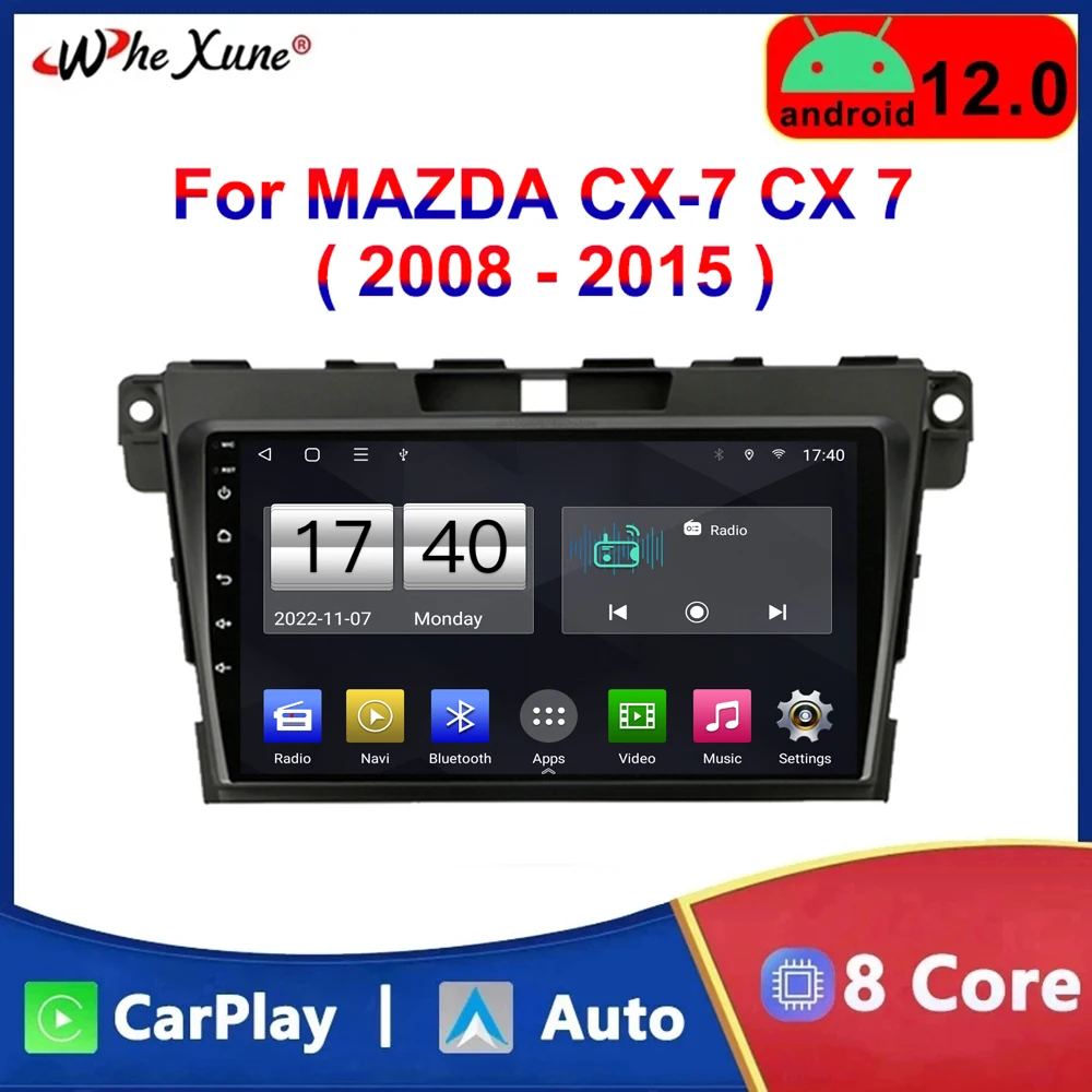 

Для MAZDA CX-7 CX 7 2008 - 2015 автомобильное радио, автомобильный мультимедийный видеоплеер, GPS-навигация Carplay 2 Din DSP 4G Android 12