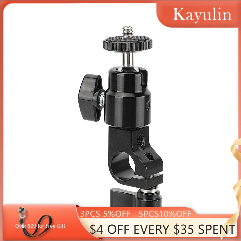 

Kayulin 15mm Rod Clamp with 360° Swivel Mini Ball Head Product Highlights