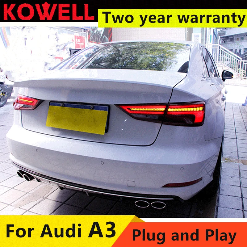 

2 PCS Car Lights Parts for Audi A3 Tail Lights 2013-2019 A3 LED Tail Lamp LED DRL Dynamic Signal Brake Reverse auto Accessories