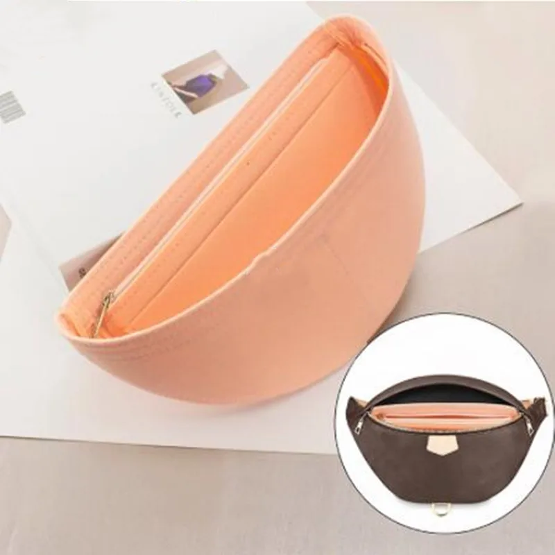 

Fits For BUMBAG Waist Bag Liner Bag Thicken Felt Cloth Travel Insert Cosmetic Bag Women Makeup Storage Organize Bags