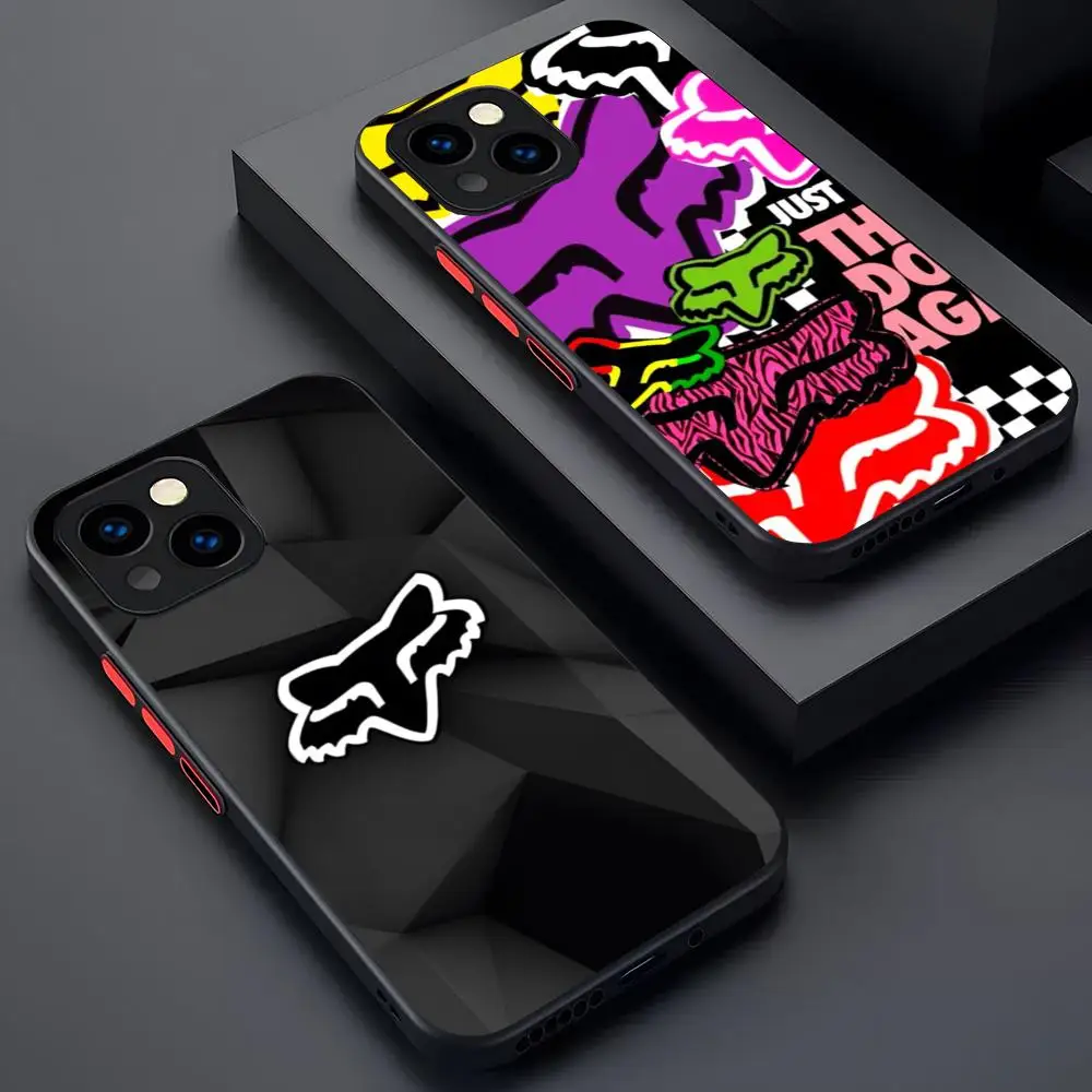 Фото Cool Racing F-FOXES Phone Case Matte Transparent For 16 15 IPhone 12 11 13 Pro Max X XR XS 8 SE Mini Plus Back Cover №1