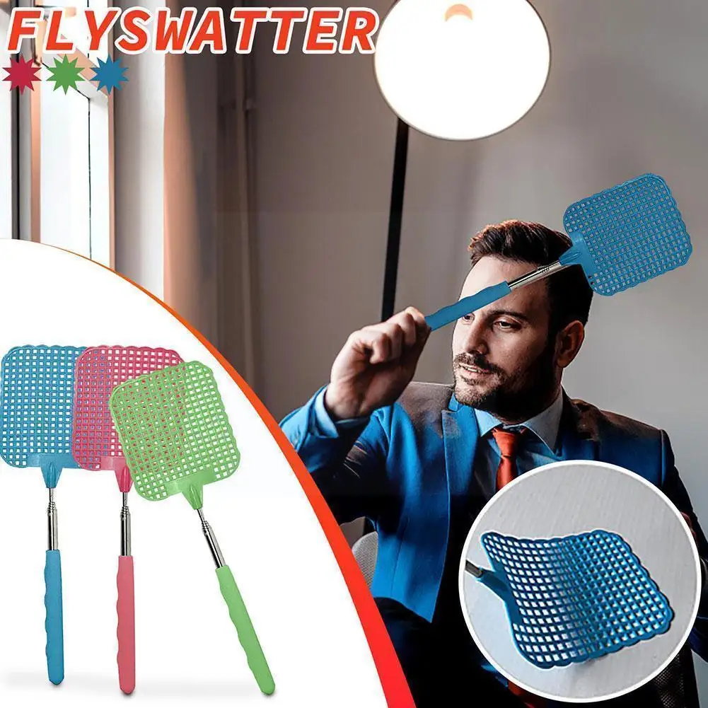

Fly Swatters Telescopic Extendable Fly Swatter Prevent Pest Swatter Flies Supplies Mosquito Trap Retractable Garden Tool R6b6