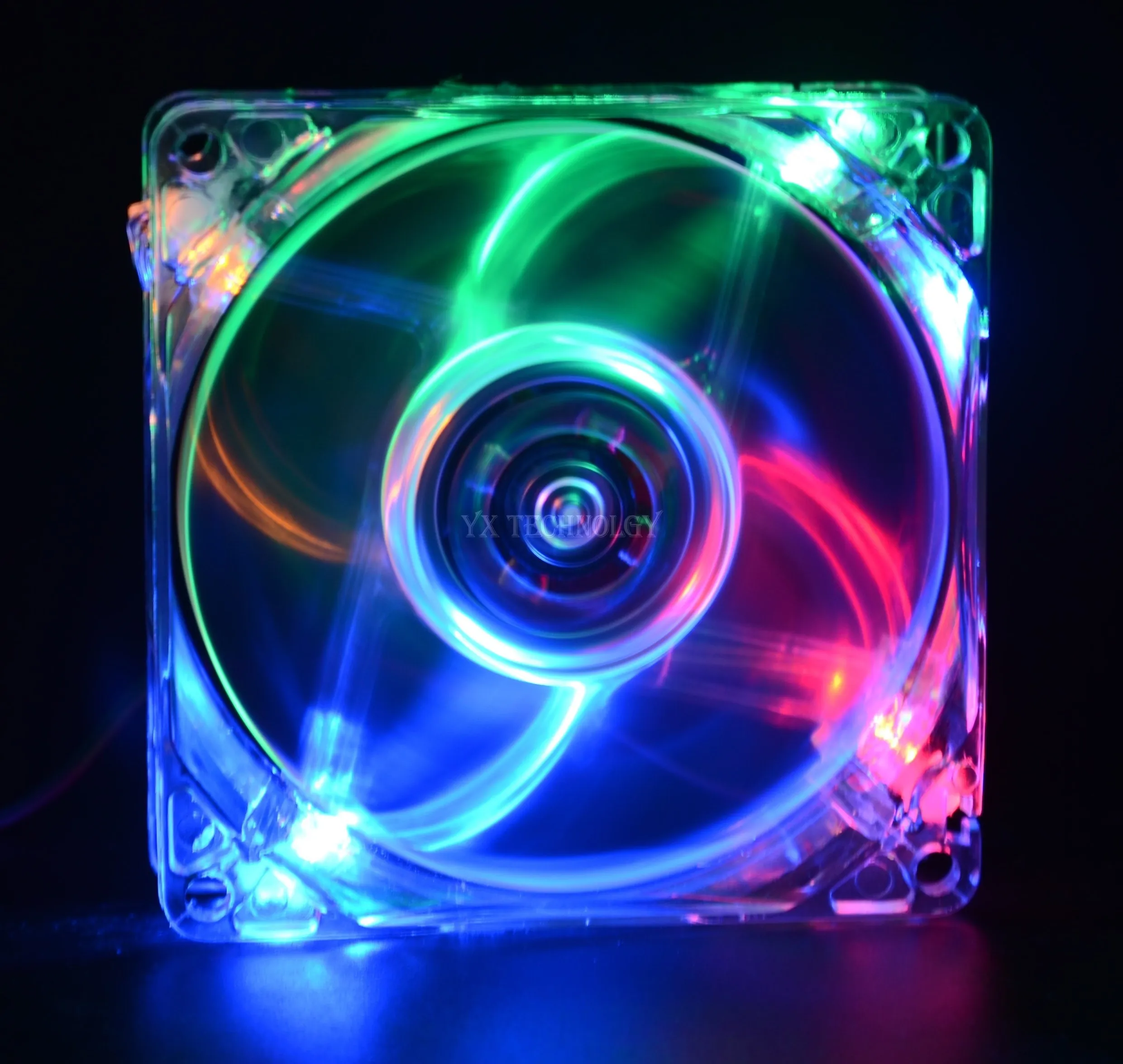

SZYTF 8025 GDT Green Red Bule Four color LED PC Computer Case Brushless Cooling Fan 80mm 8080x25mm 8025S DC 12V 4Pin Cooler