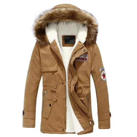 Парка Chaqueta Hombre 2024, Мужская зимняя повседневная куртка, теплая верхняя одежда в стиле милитари, Анорак, Мужская теплая зимняя куртка
