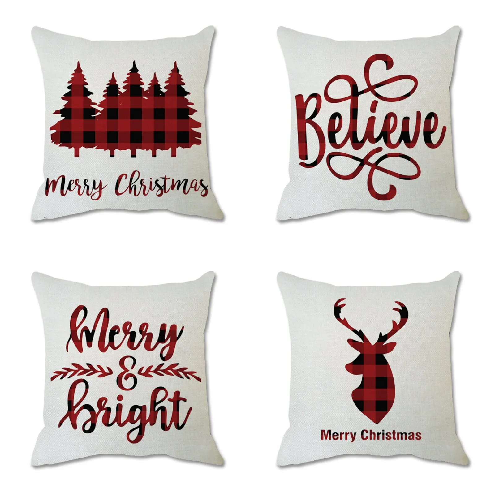 

Copper Pillow Case Merry Christmas Printing Dyeing Sofa Bed Home Decor Blank Throw Pillow Covers Couch Pillows for Leather Couch