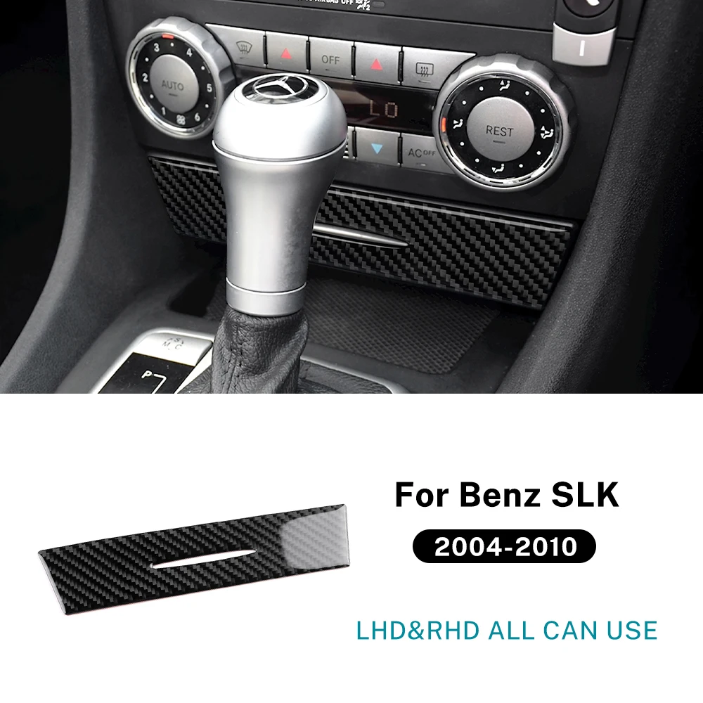 Для Mercedes Benz SLK R171 2004 2005 2006 2007 2008 2009 2010 нижняя панель переменного тока из настоящего мягкого углеродного волокна, наклейка