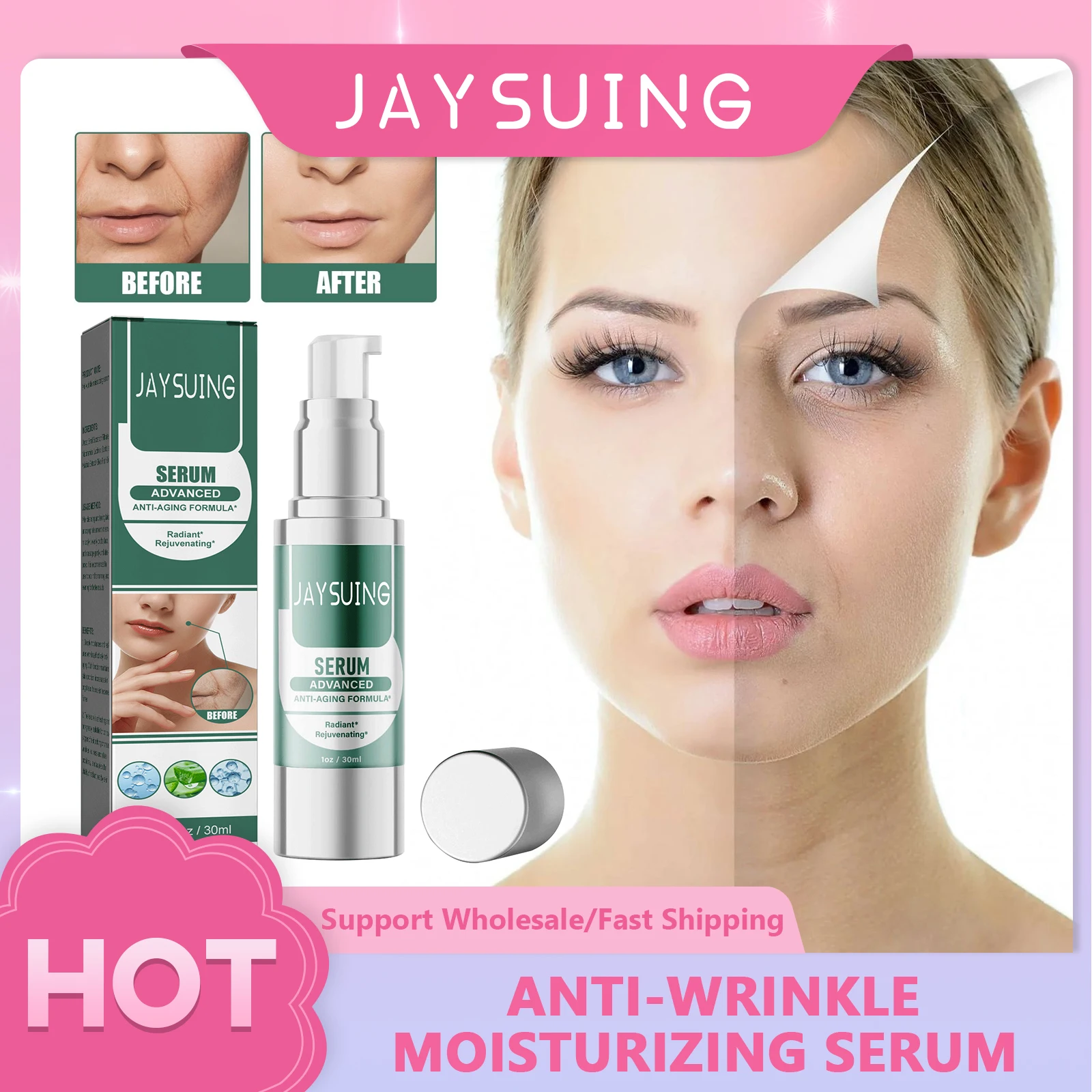 

Anti-wrinkle Moisturizing Serum Brightening Nourishing Smooth Fade Fine Lines Whitening Firming Hydrating Repair Facial Essence