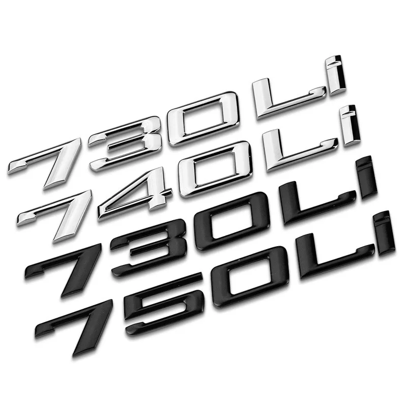 

Wholesale 5 PCS 3D ABS 730Li 740Li 745Li 750Li 760Li Letter Logo Car Rear Trunk Emblem Badge StickersFor BMW 7 Series G11 G12
