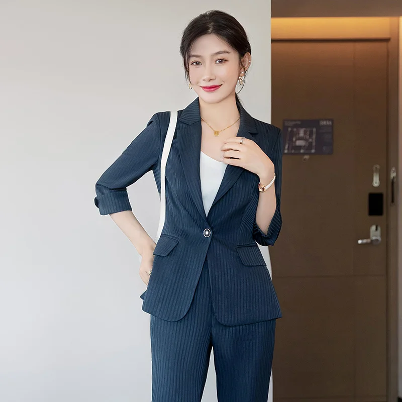 Brand Blazer Suit Set For Woman Profession Temperament Office Lady Skirtsuit Long Sleeve Work Suits Business Blazer Women enlarge