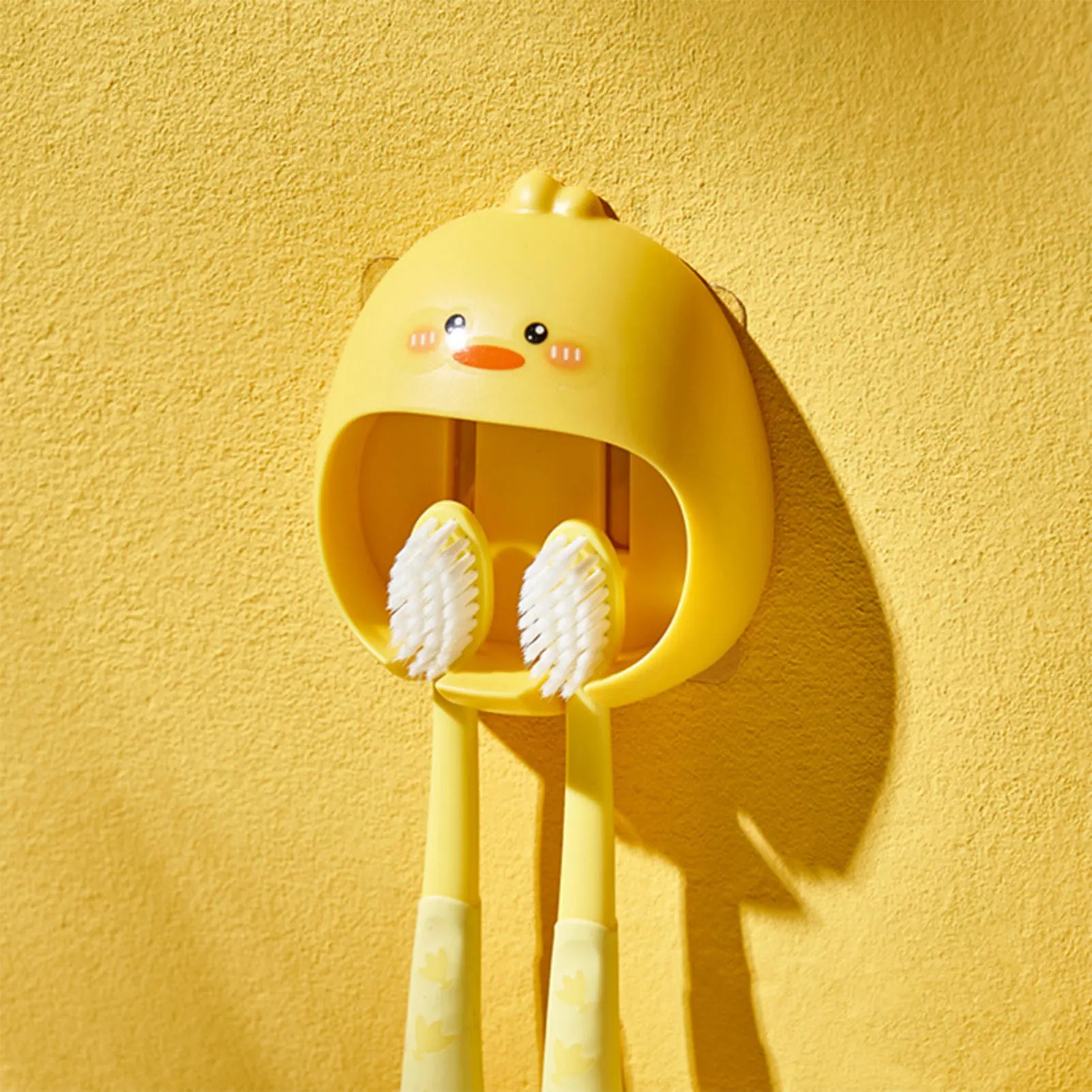

Настенный держатель для зубных щёток, желтая утка