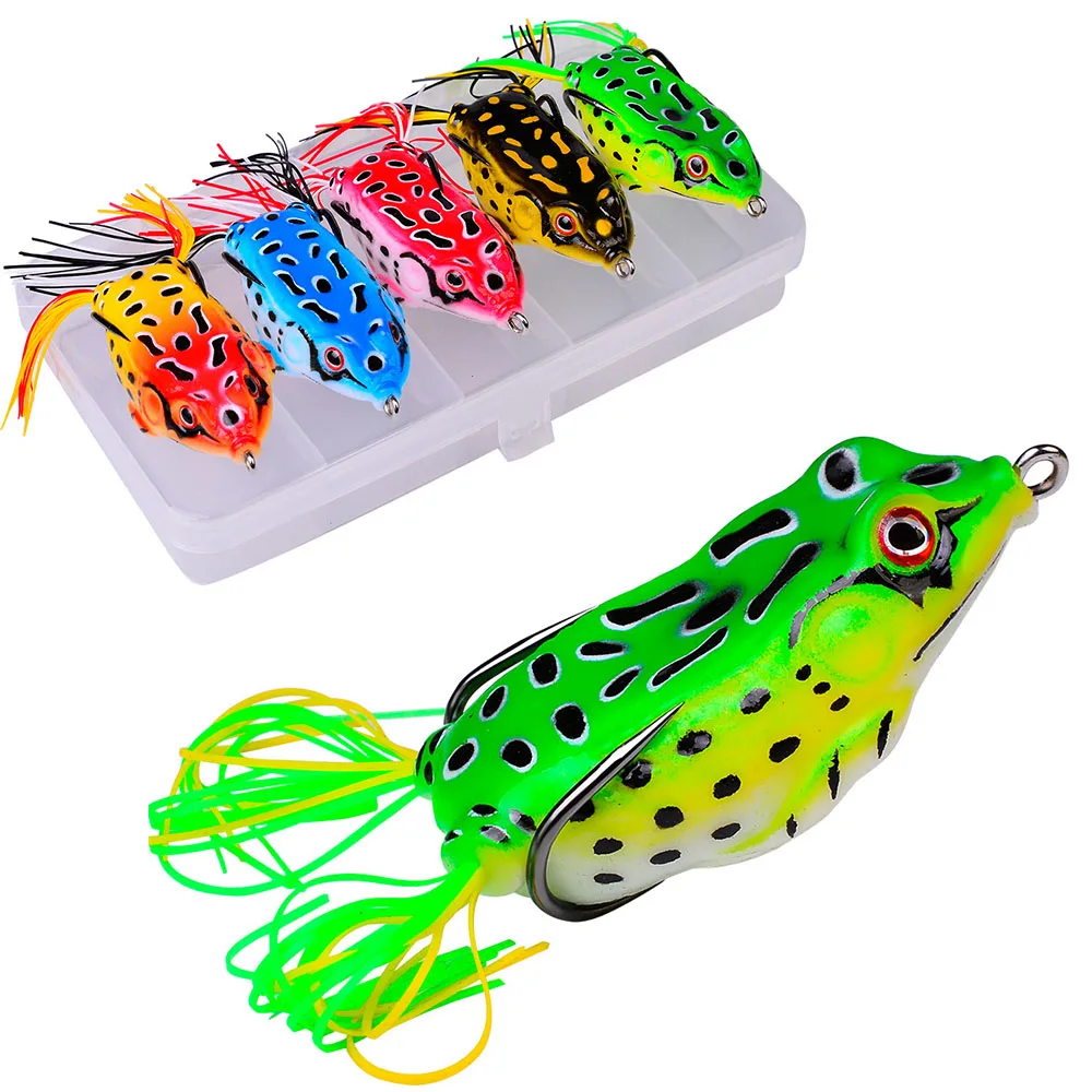 Fishing Lure 3D Eyes Ray Soft Artificial Frog Bait With Hooks Swimbait Topwater for Crank Catfish Bass Fishing Tackle Accessorie