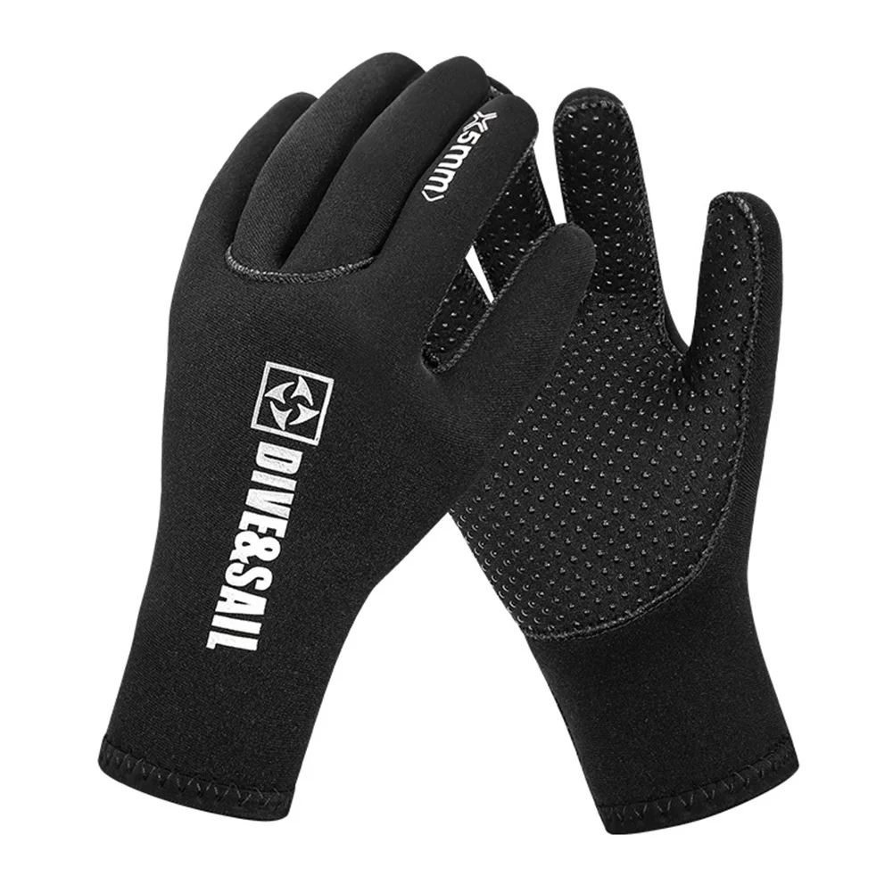 

Diving Gloves 5mm Neoprene Double-Layer Thermal Wetsuit Gloves with Skid Resistance Particles for Swimming Fishing Diving