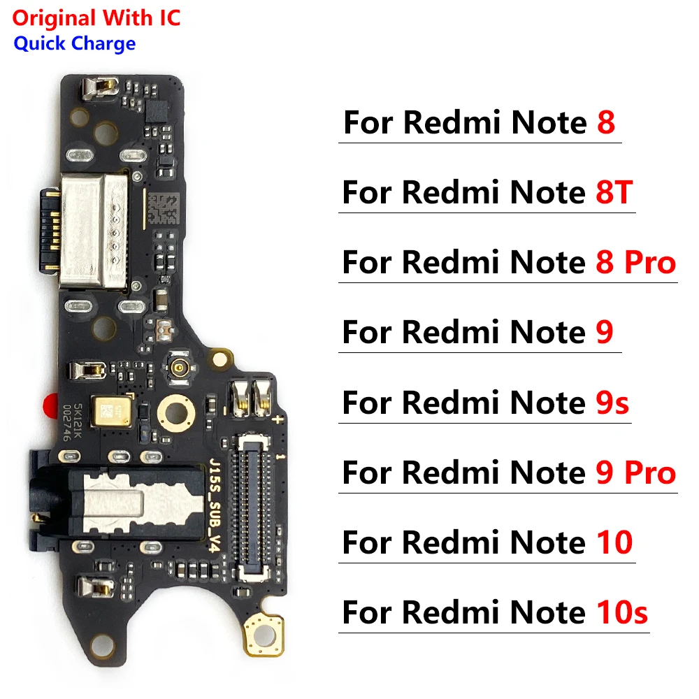 100% Original New USB Charging Port Microphone Dock Connector Board Flex Cable For Redmi Note 10 10S 8T 9 9S 8 Pro