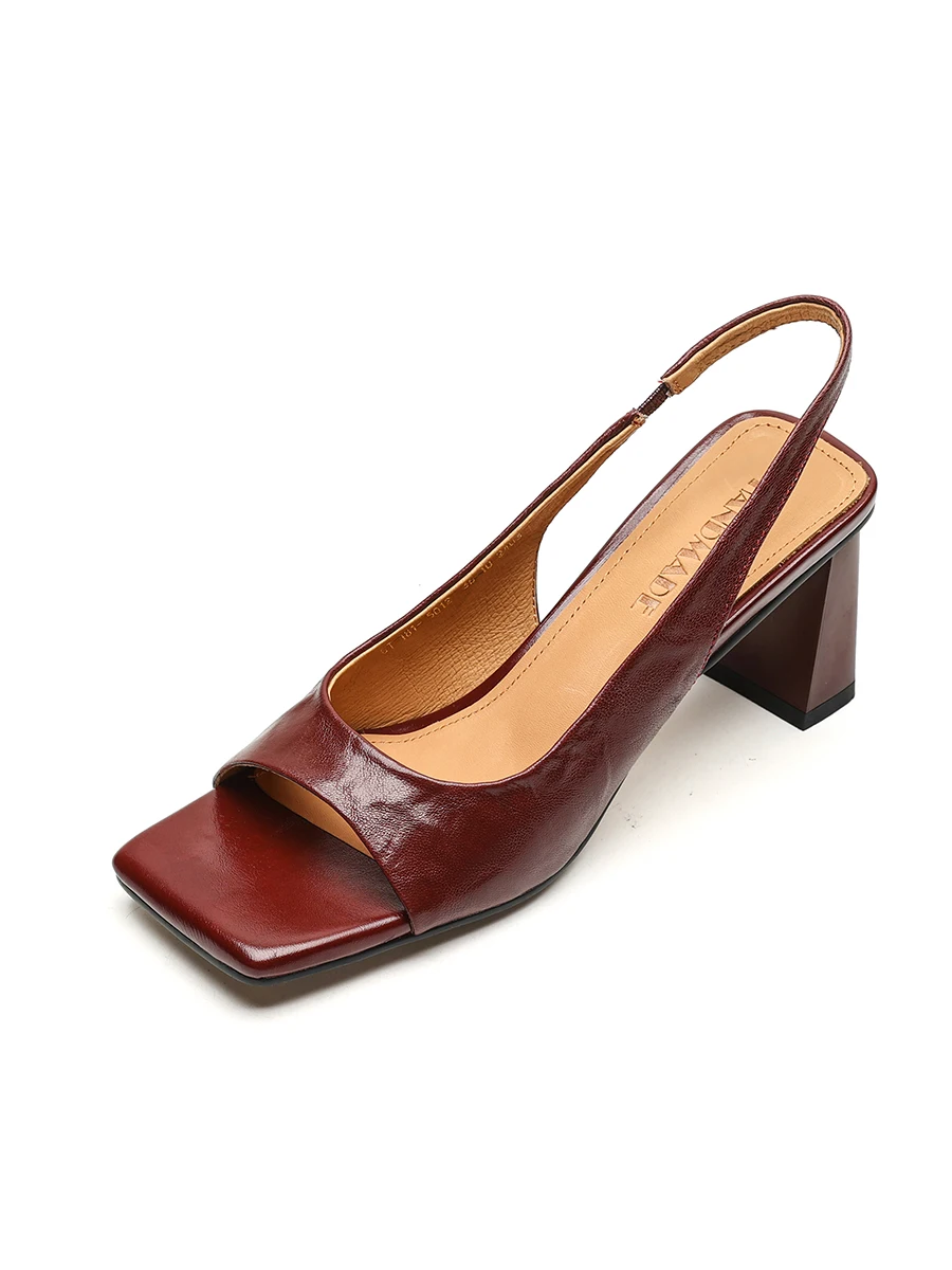 Женские босоножки из овечьей кожи с Т-образным ремешком летние женские на