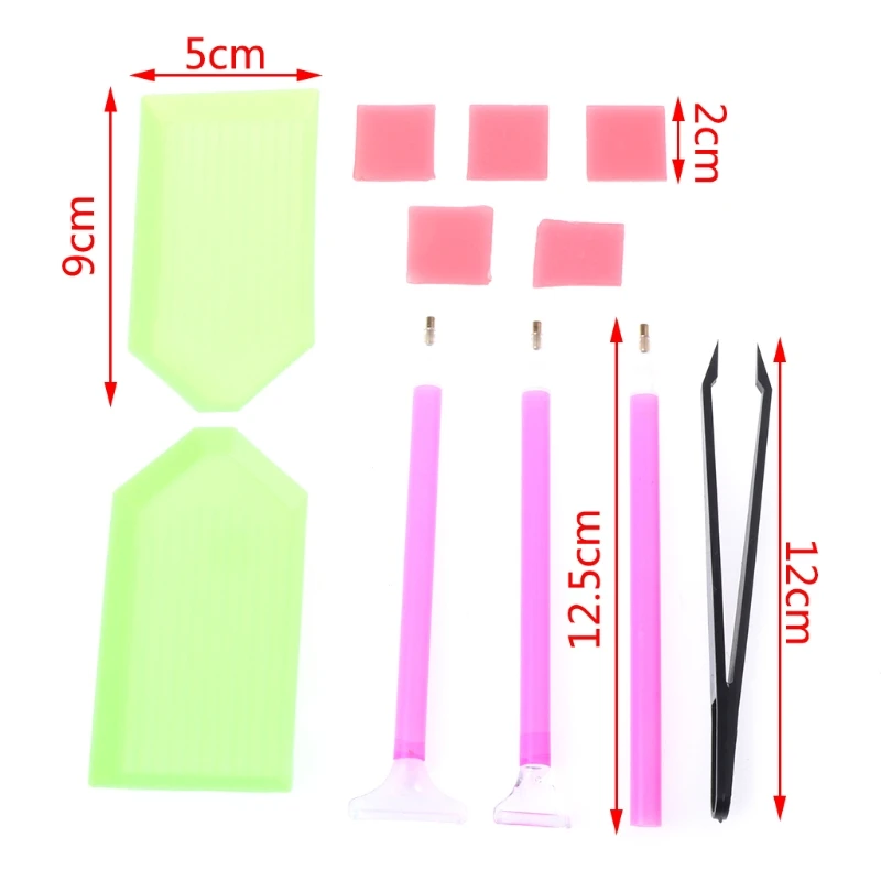 

21Pcs Diamond Painting Cross Stitch Tool Kit Sticky Pen Tweezers For DIY Crafts