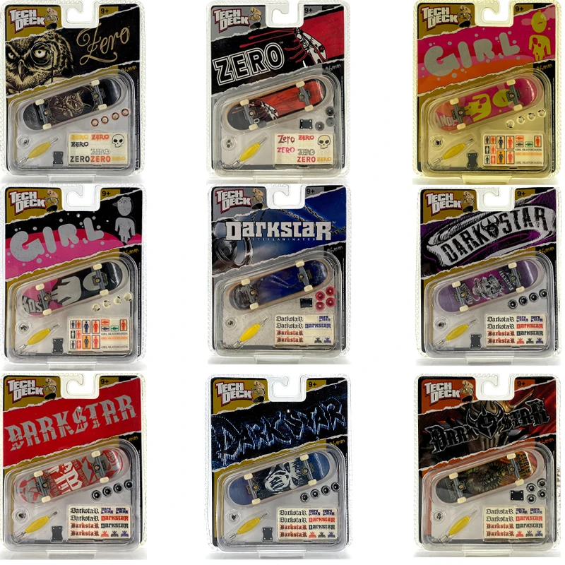 Original Tech Deck 96mm Professional Fingerboard for Boys Toy Retro Skateboards Alloy Stent Finger Sports Mini Scooters Model