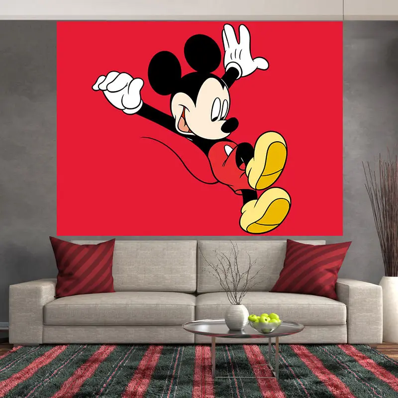 

Disney Minnie Mickey Tapestry Wall Carpet Hanging Animal Tapestry Polyester Fabric Kids Bedroom Decorative Hippie Wall Blanket