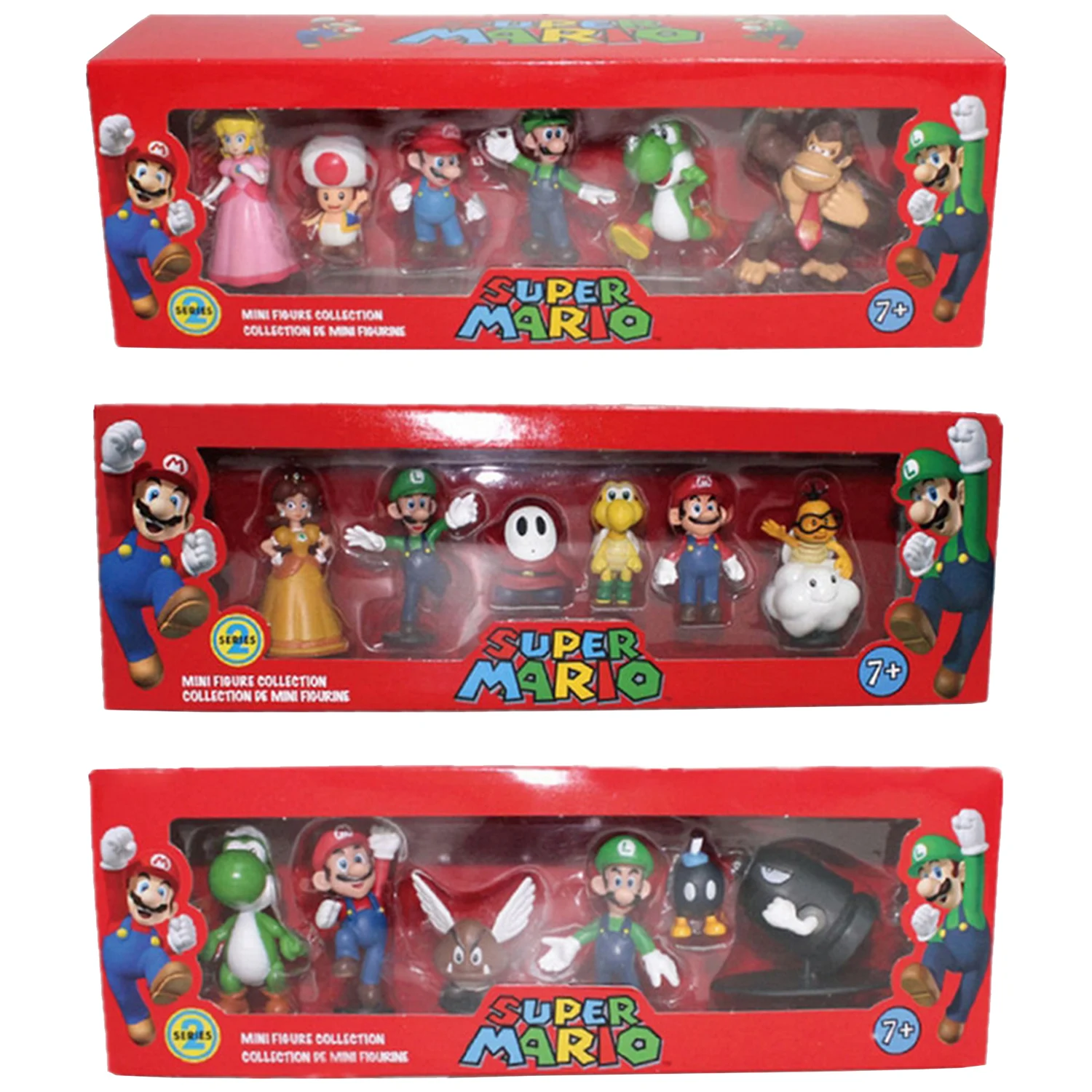 Экшн-фигурки в стиле Super Mario Bros 6 шт./набор игрушки Луиджи персик принцесса Йоши