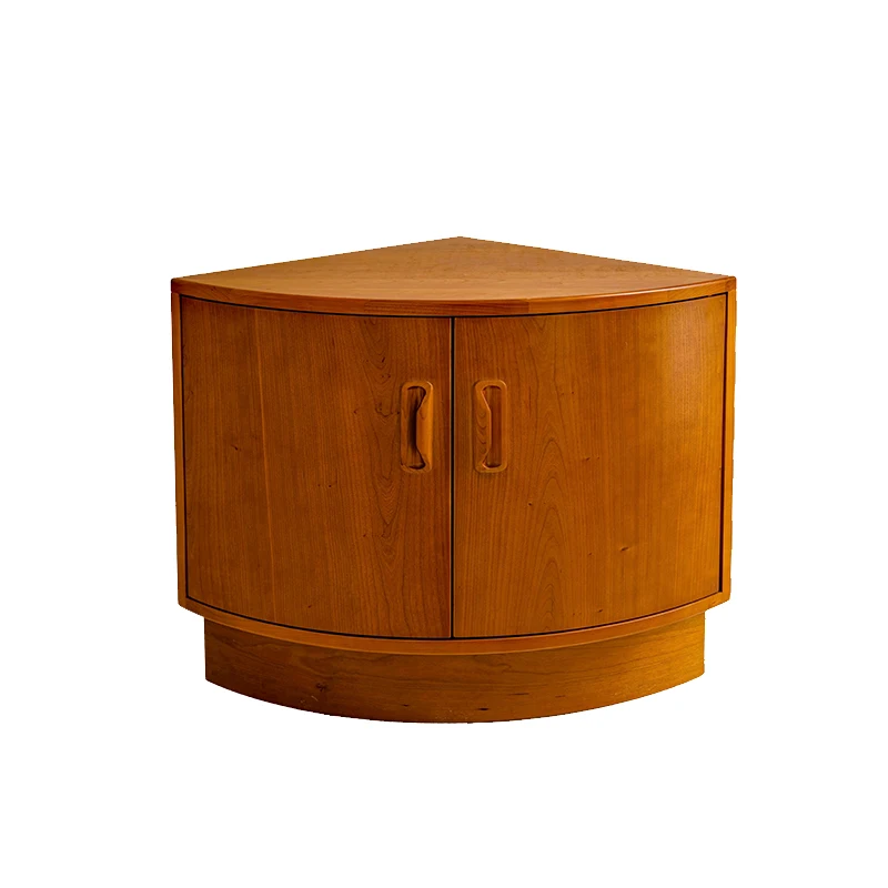

Combination Small round Corner Cabinet Silent Cherrywood Does Not Occupy Space Freely Stacked