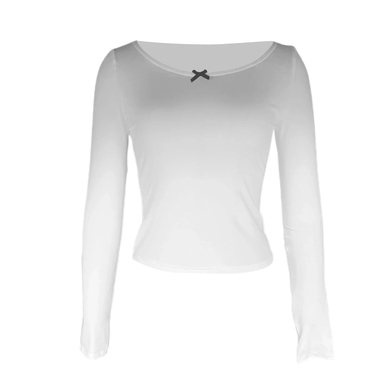 Майка женская базовая с длинным рукавом повседневная Облегающая рубашка