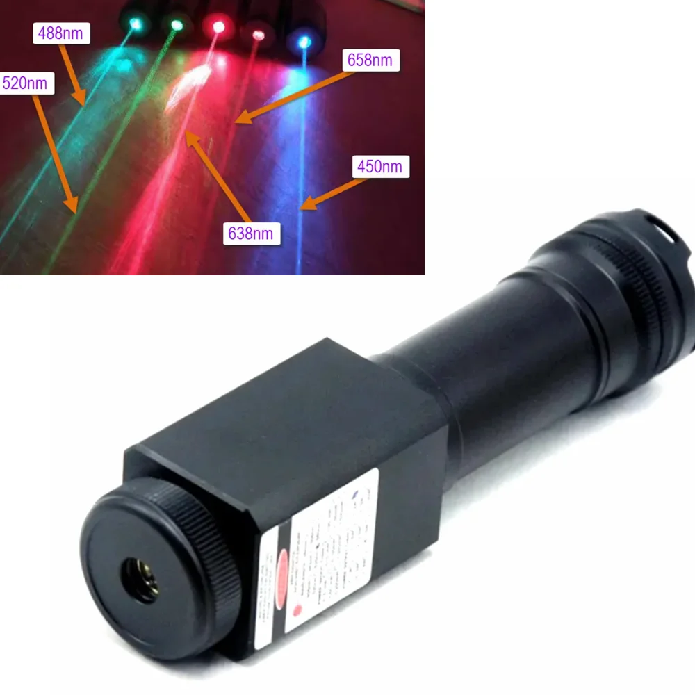 Регулируемый красный синий зеленый свет лазер 450/465/520/525/638 нм погружной explorer DS7