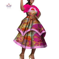 bintarealwax customized women african clothing dashiki women dress pitchwork ankara draw back short sleeve dress wy8825