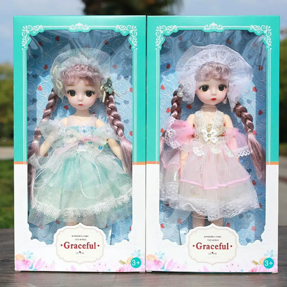 

30cm Doll Toy High Quality BJD Doll with Clothes Shoes Wig Hair Makeup Educational Removable Joints Princess Doll