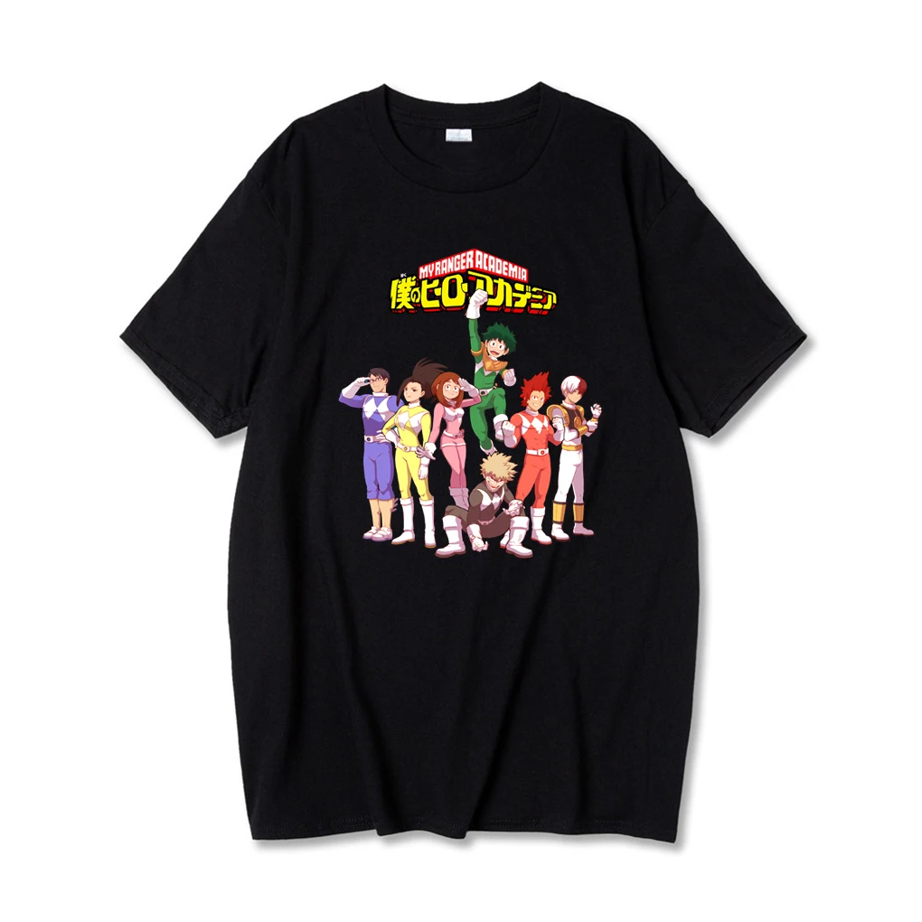 

My Ranger Academia T-Shirt Japanese Anime My Hero Academia Shirt Harajuku Graphic T Shirts Summer Short Sleeve Tshirts Tees Tops