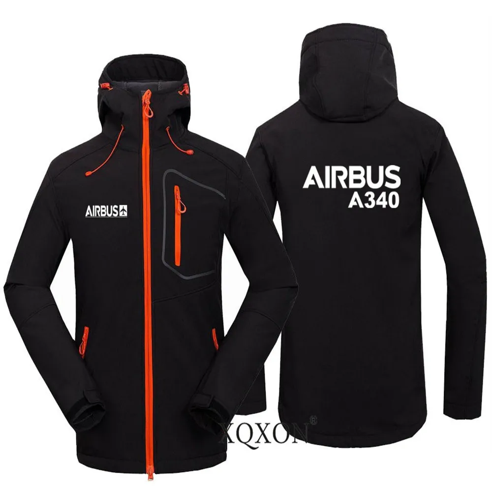 

New- New Airbus A340 Pilot Military Outdoor Climbing Man Coat Warm Fleece Hooded Softshell Jacket Men 2022 Men Bomber Jacket