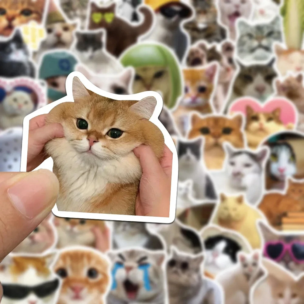 10/30/50 шт. забавные наклейки с кошками каваи детские героями мультфильмов сделай