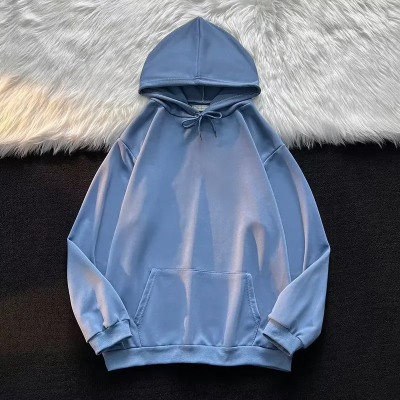 

Новинка Осень/Зима 2022 однотонная Толстовка 8 цветов хлопковая толстовка с длинным рукавом Свободная Повседневная Уличная мода с круглым вы...