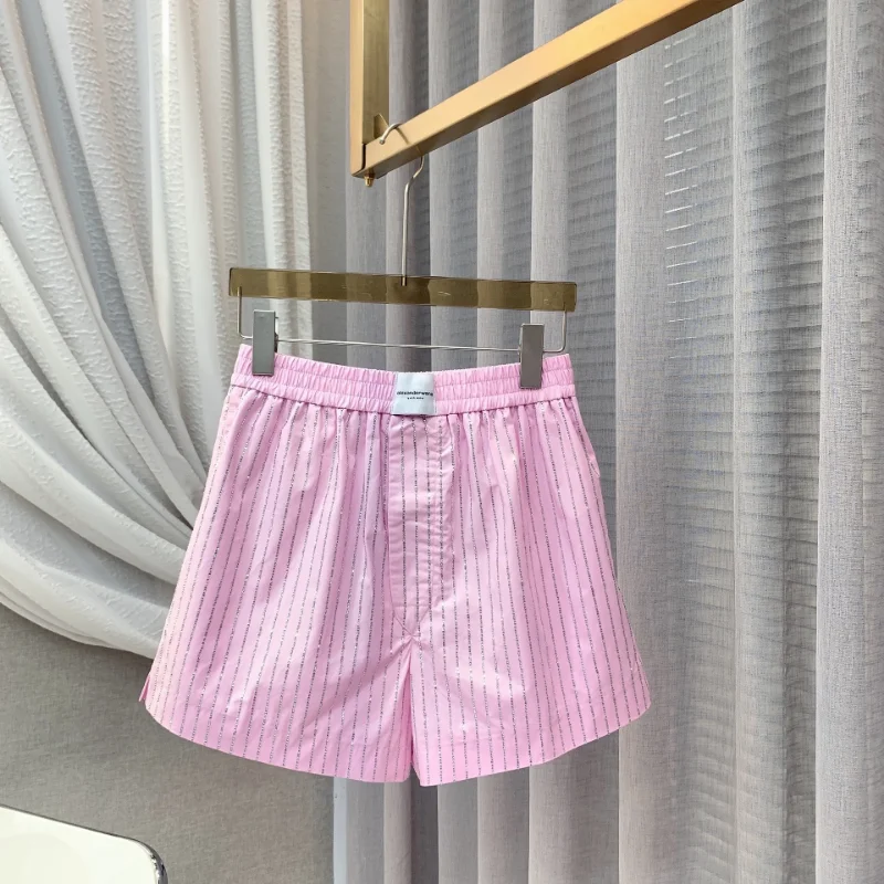 

Striped Stone Casual Shorts Cotton Short Pants for Women