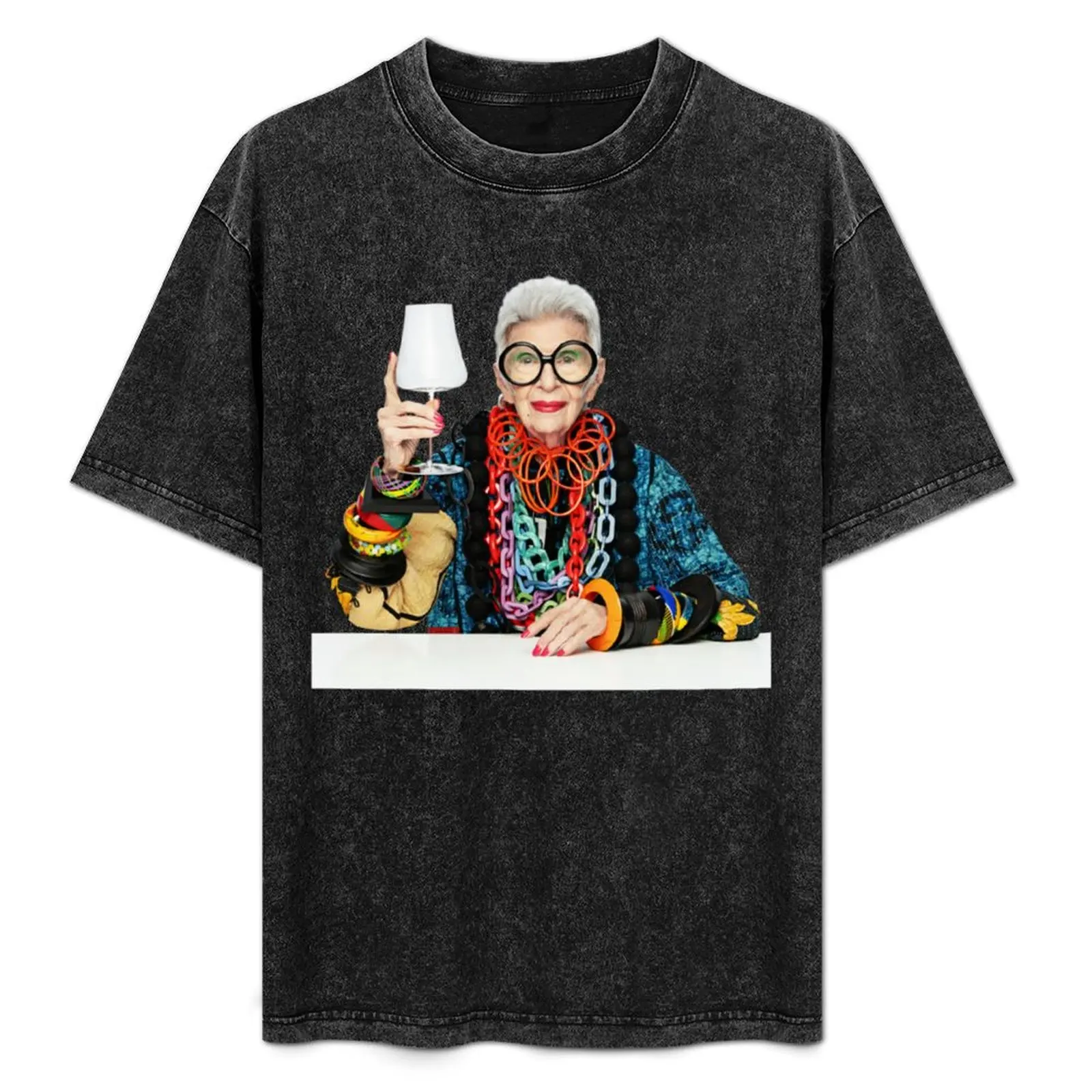 Футболка Iris Apfel Fotomodell графические футболки блузка корейская мода простые черные
