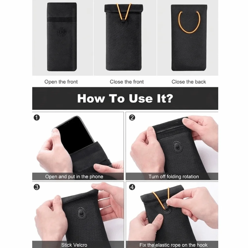 Фото Чехол для телефона с защитой от RFID-сигналов, износостойкий, прочный, для хранения, с защитой от кражи и конфиденциальности №4