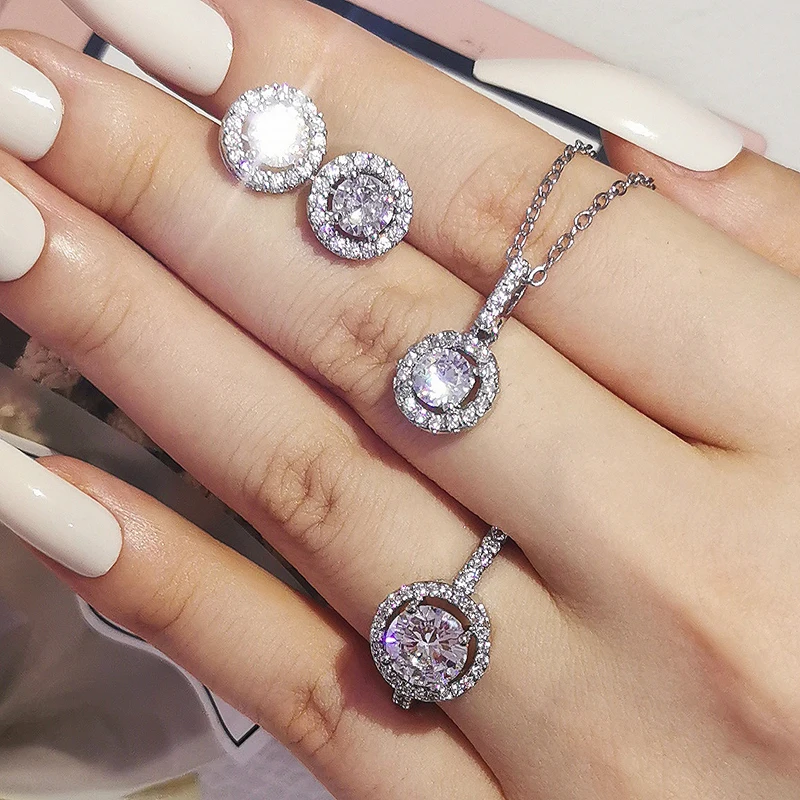 

3 шт./упаковка, кольца для невесты серебристого цвета