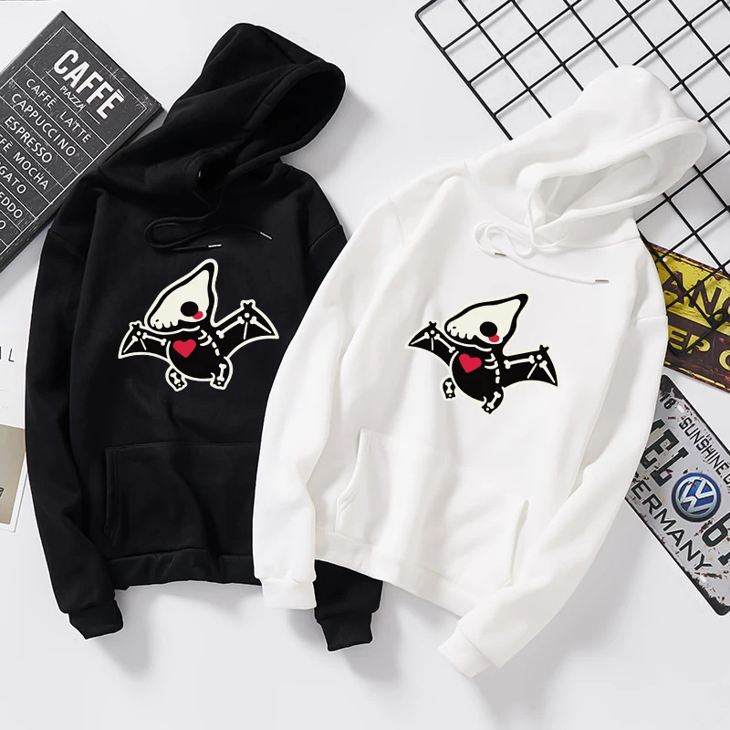 

2022 Streetwear Hoodies Women Sweatshirt Autumn Spring Long Sleeve Harajuku Pterodactyl Print Sweatshirts Casual Pullover S-4XL