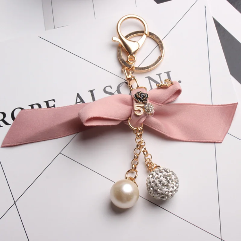 

Fashion Bow knot Key chain for Women KeyChain Rhinestone Bag Car Pendant Car Key Ring JewelryEH649