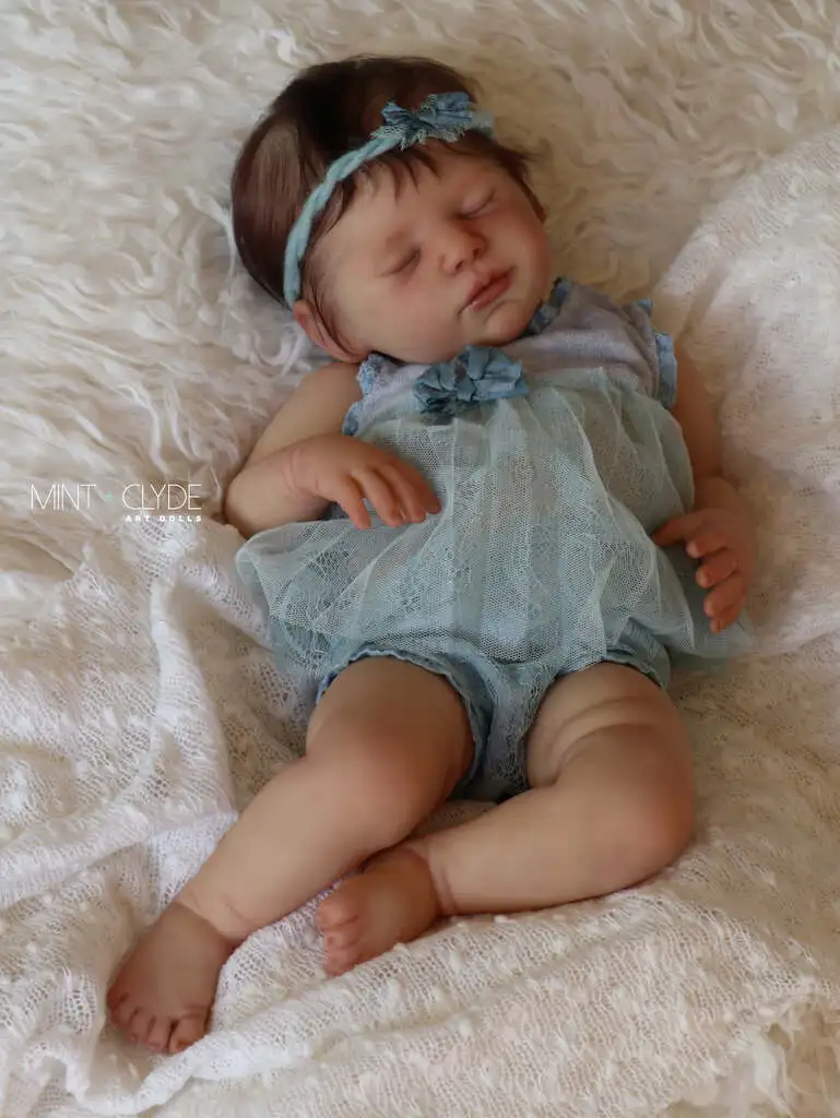 

20inch Reborn Doll Kit Viviana Sleeping Baby Lifelike Sweet Baby Unfinished Doll Parts DIY