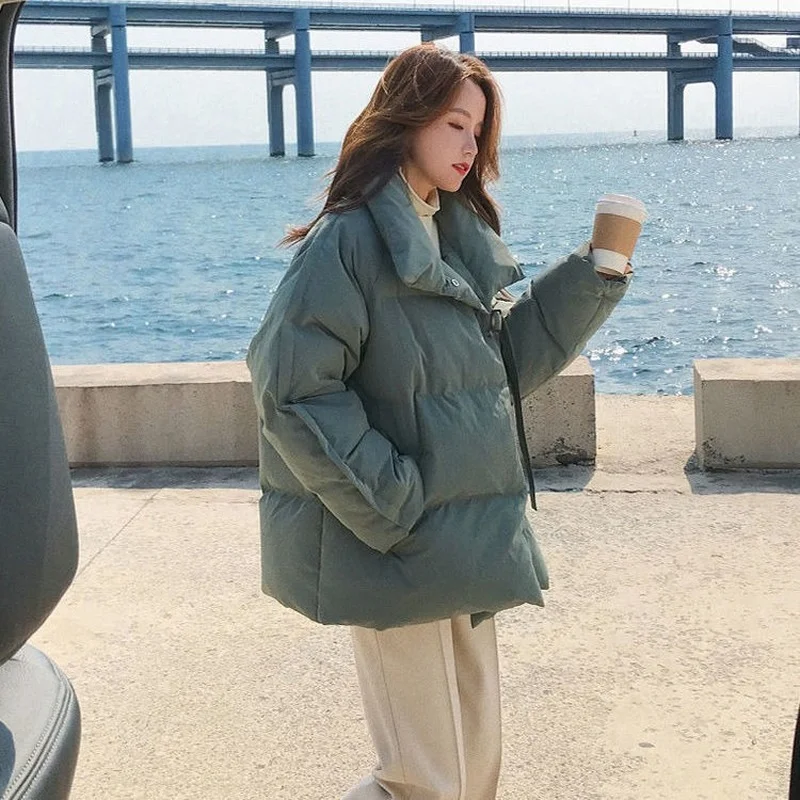 Winter Womens Parka Padded Jacket Cropped Jacket Free Shipping Plus Size Coat Korean Fashion Inexpensive Wholesale College Style