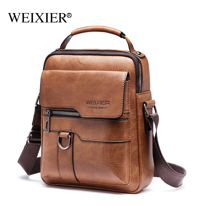 Men's Bag European and American PU Leather Retro Shoulder Bag Straddle Bag Casual Handbag Travel Backpack for Men
