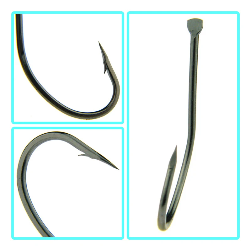 Рыболовные крючки Marushi в 100 коробках с кривым ртом и острыми шипами из черной