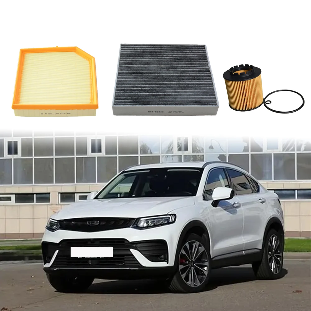 

3 шт. набор фильтров для GEELY Tugella 1.5T XINGYUE FY11 JLH-3G15TD, комплект воздушного масляного фильтра для кабины потока двигателя, запасные части для автомобиля