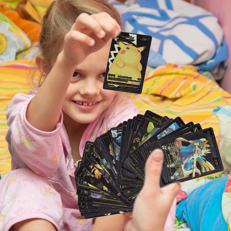 Новинка 11-55 шт. набор для испанской игры Pokemon модель TCG карточка из темного металла