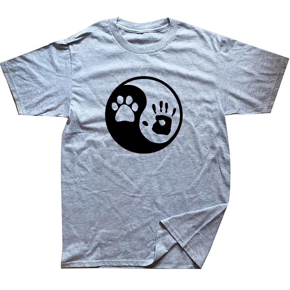 Футболка мужская хлопковая с принтом Собачья лапа руки | Мужская одежда